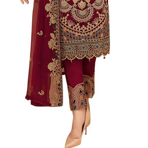 2025 femmes mode décontracté couleur unie tenue de soirée robe à manches longues avec col rond soie matériel - Product Image 3