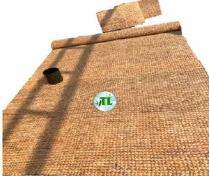 Alfombra Artesanal Ecológica Rectangular Grande de Jacinto de Agua Natural con Base de Yute, Pelo Mediano de 5-10 mm de Grosor, Estilo Clásico - Product Image 3