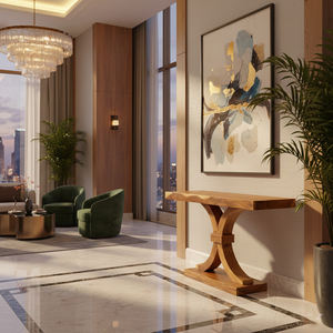 Mesa Consola de Madera Maciza de Suar o Monkey Pod de Alta Calidad, Diseño Moderno, Multiusos, Decoración para el Hogar, Comedor, Entrada, Sala de Estar - Product Image 5