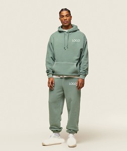 เสื้อฮู้ดผู้ชายโอเวอร์ไซส์ผ้าคอตตอนแบบสวมหัวมีฮู้ดสำหรับวิ่งแห้งเร็วโอเวอร์ไซส์ผ้าคอตตอน100% วินเทจ - Product Image 2