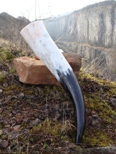 Corne à boire naturelle Viking de haute qualité polie écologique en corne de buffle Design animal - Product Image 4