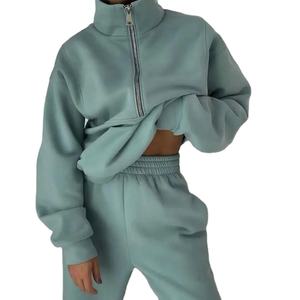 Sudadera con capucha personalizada con cremallera, Sudadera con capucha de gran tamaño con cuello levantado, Sudadera con capucha de invierno para mujer, Sudadera con capucha de tela tejida 2026 - Product Image 2