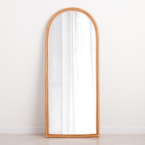New Arrival <b>Vintage</b> Rattan Scalloped <b>Mirror</b> Wall Hanging Home Decoration OEM Custom Design Handmade From Vietnam Manufacturer - Product Image 4