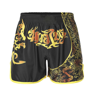 Short d'entraînement MMA unisexe en satin de coton pour la boxe Muay Thai BJJ avec logo personnalisé Service OEM - Product Image 3