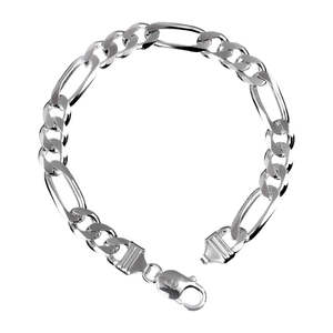 สร้อยข้อมือเงินแท้ 92.5 รุ่นฟิกาโร่ ยี่ห้อคลาร่า ขนาด 8.5 นิ้ว น้ำหนัก 20 กรัม ป้องกันการหมอง สร้อยแบบโซ่และแบบเชื่อมต่อ เหมาะเป็นของขวัญสำหรับผู้ชายและเด็กผู้ชาย - Product Image 1
