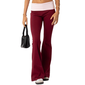 Pantalones de Campana de Cintura Alta para Mujer, a la Moda, Ajustados, de Poliéster, Largos, Tipo Leggings, para Gimnasio, en 2026 - Product Image 1