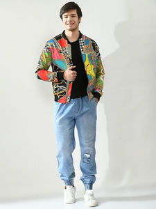 Chaquetas de bombardero cálidas con logotipo impreso de alta calidad personalizadas OEM chaqueta de bombardero de precio razonable para hombres - Product Image 5