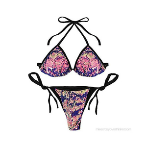 Logotipo personalizado Lentejuelas Mini Micro Tanga G String Extreme Sheer Bikini Proveedor Trajes de baño para mujeres - Product Image 6