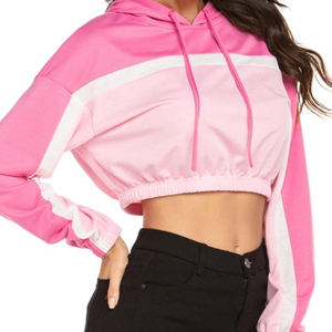 Ropa informal de calidad superior para mujer, Top corto con capucha, nuevo diseño, Jersey recortado, ajuste Regular, insignia de cuello con capucha para invierno - Product Image 6