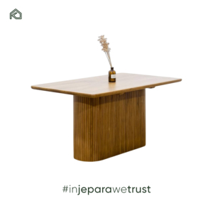 Mesa de Comedor Rectangular de Madera de Teca Hecha a Mano de Estilo Moderno y Minimalista de Lujo para 4 Personas, Muebles para el Hogar, Apartamento, Hotel, Resistente al Agua - Product Image 2