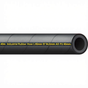 40m Industrial Rubber <b>Hose</b> Inducord L 80mm ID 94.0mm AD PU 40mm - Product Image 1