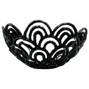 Cuenco decorativo de aluminio hecho a mano, decoración artística negra para el hogar, centro de mesa, frutero, escultura de Metal, diseño moderno, regalo único - Product Image 2