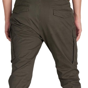 Pantalones Cargo de trabajo informales para hombre Patrón recto de tela sostenible de cintura alta de secado rápido con lavado oscuro a la venta - Product Image 4