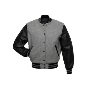 Best Selling Men's Stand Collar Letterman Jackets Latest Style with Front Logo Wholesale Options Available - Product Image 5
