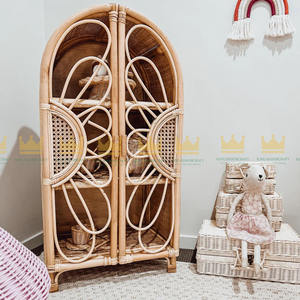 Meubles de chambre d'enfant armoire en rotin en gros artisanat armoires naturelles pour l'affichage et le stockage écologique Vietnam - Product Image 3
