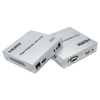 Émetteur-récepteur vidéo DTECH DT-7052A (2e génération) 4K 60Hz HDMI/KVM sur fibre optique 20 km avec interface fibre optique LC