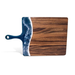 HF Crafts Planche à découper en bois et résine époxy avec poignée pour la maison et l'hôtel Ustensiles de cuisine pour planches à découper Charcuterie - Product Image 1