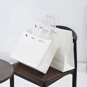 Bolsa de papel, bolsas de papel Kraft impresas personalizadas, ropa de compras reciclable, bolsa de regalo, comida para llevar con su propio logotipo - Product Image 4