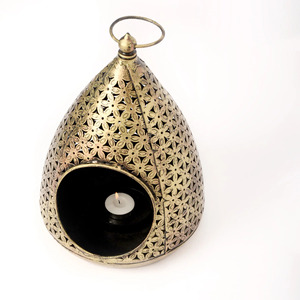 Decorative Lantern <b>Tea</b> <b>Light</b> Holder for Outdoor & Indoor Use Sculptural Lantern <b>Tea</b> <b>Light</b> Holder with Flickering Glow - Product Image 4