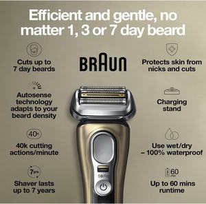 Afeitadoras Eléctricas Serie 9 Pro 9476CC Cromadas, Auténticas, Nuevas, Completas, Herramienta Portátil con Piezas y Accesorios, Listas para Enviar - Product Image 3