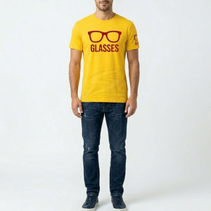 T-shirt pour homme en coton tricoté de qualité supérieure, broderie, écologique, séchage rapide, léger, respirant, facile à porter, tendance - Product Image 3