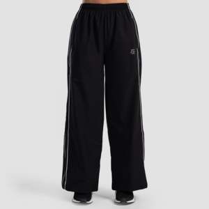 Limitless <b>Black</b> High Waist Track <b>Pants</b> XL Size Woolen Woven Baggy Hip Hop Customizable Side Stripe Pleat Color Pattern Stripe - Product Image 2