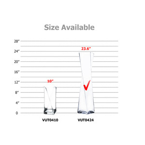 VUT0424 - แจกันแก้วใสทรงบิดเกลียว - 4.7 x 24 - Product Image 2