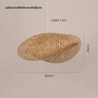 Lampes suspendues en rotin naturel rustique chinois, fabriquées à la main, écologiques, pour la décoration intérieure de la chambre à coucher, du salon, de la salle à manger
