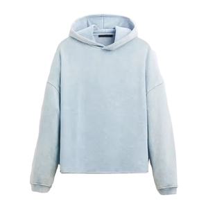 Men's Oversized Heavyweight Fleece Hoodie Casual Streetwear Pullover Heavyweight Fabric 100% Cotton No <b>String</b> Hoodie For Men - Product Image 5