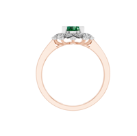 Bague de fiançailles pour femme en argent sterling 925, moissanite originale, halo en grappe, ovale, émeraude verte synthétique, zircon, 37 pierres