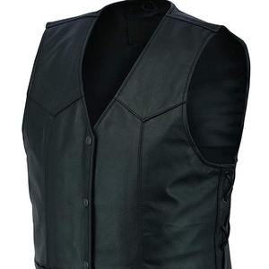 Chaleco de Cuero Vacuno de Alta Calidad para Hombre, Ajustable, Transpirable, para Invierno, Estilo Motero, Servicio OEM - Product Image 3