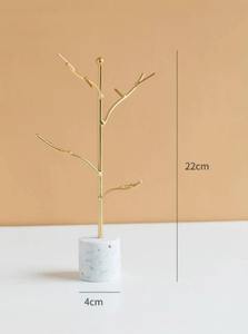 Moderno Expositor de Joyería de Latón Personalizado para Collares y Anillos, Decoración para el Hogar, Dormitorio, Sala de Estar, Bodas - Product Image 3