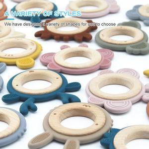Mordedor de Anillo de Silicona para Bebés, Libre de BPA, de Grado Alimenticio, Mordedor de Anillo para Bebés 2026, Venta al por Mayor, OEM, Animales Grandes y Lindos, Juguetes para la Dentición - Product Image 3