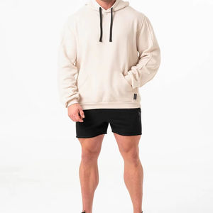 เสื้อครอปมีฮู้ดแบบมีรูขาดโลโก้แฟชั่นลำลองเสื้อจั๊มเปอร์แบบสวมหัวธรรมดาโอเวอร์ไซส์เสื้อครอปแบบสั่งทำ - Product Image 1