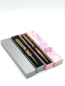 แหนบต่อขนตาคุณภาพสูง โปรโกลด์ พลาสมา สลิม ตรง ทำจากสแตนเลส ทนทาน ป้องกันไฟฟ้าสถิต ขนาด 10 มม. รับทำโลโก้ตามสั่ง - Product Image 5