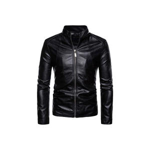 Chaqueta de otoño Chaqueta de cuero de moda para hombre Chaqueta de cuero de hombre de moda multicolor genuina perfectamente cortada y cosida - Product Image 1