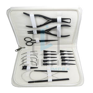 Kit de Herramientas de Extensiones de Cabello y Microlink, Kit de Herramientas de Extensiones de Cabello en Color Negro Mate - Product Image 1