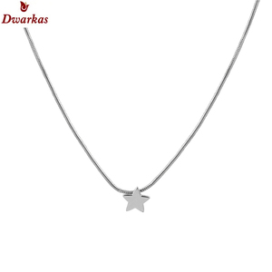 En stock collier de mode pendentif uni en forme d'étoile à conception simple en argent 925 pour les occasions de fête - Product Image 1
