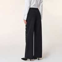Pantalon cargo taille haute pour femmes, jean en denim avec strass, coton extensible respirant, adoucissant lavé, grande taille
