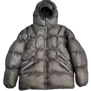 Unisex Custom Made Hooded Canvas Puffer <b>Jacket</b> <b>Lightweight</b> Waterproof Breathable Warm Quilted Winter Sportswear High Street - Product Image 1