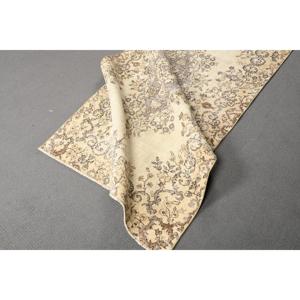 พรมตุรกีโบราณ ขนาด 3.7x6.5 ฟุต, พรมเปอร์เซียสีเบจ - Product Image 4