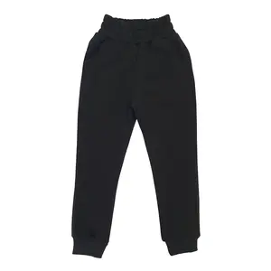 Calça elegante para crianças, calças elegantes para meninos e meninas, preços acessíveis, laçados em algodão, preto