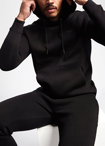 Ropa deportiva de invierno para hombre, chándal, pantalones de chándal de LICRA de poliéster de secado rápido al por mayor, conjunto con capucha y bolsillos impermeables con cremallera - Product Image 4