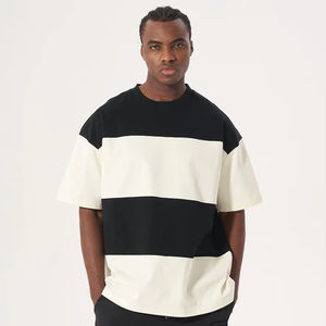 เสื้อยืดคอตตอนหนานุ่มทรงหลวม แขนสั้น คอกลม สไตล์สตรีทแวร์  ลดราคาพิเศษ สีสันตัดกัน - Product Image 1