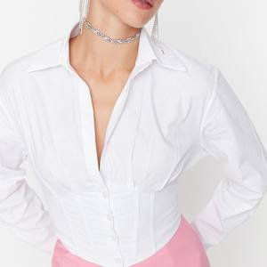 Camiseta sin Mangas de Verano de Algodón 100% con Cuello Camisero, Color Blanco Liso, Bordado Personalizado y Logotipo Impreso, Estilo Urbano Holgado - Product Image 1