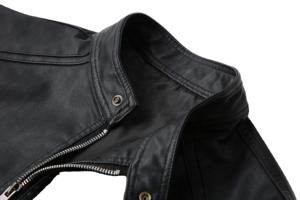 Coupe-vent neuf en cuir pour hommes, veste softshell chauffante, vente en gros du fabricant - Product Image 4