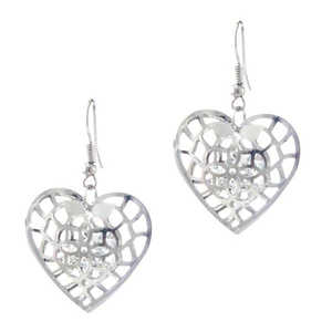 The99Jewel Aleación de zinc Pendientes de gota chapados en plata con perla Diamante Patrón de forma de número de moda para regalo de fiesta de boda-1306447 - Product Image 1