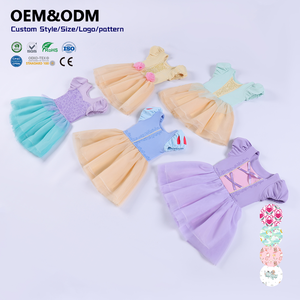 Abito da Principessa per Ragazze, Vestito Aderente con Fodera Non Trasparente, Stampa 3D in Organza e Tulle, Personalizzabile per Feste e Balli - Product Image 1