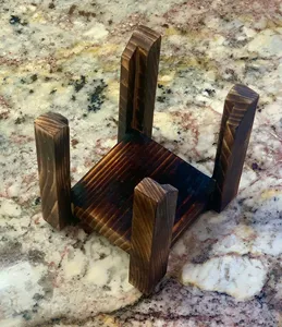 Juego de Posavasos de Madera Hechos a Mano, Diseño Nuevo, con Soporte, Grosor de 10 mm, para Uso en el Hogar, Cocina y Restaurante - Product Image 3