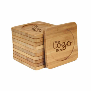 Hot Selling Customized Engraved Mango Wood Square <b>Drinking</b> <b>Coasters</b> for Dining Table Use - Product Image 1